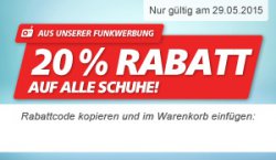 20% auf Schuhe @real.de