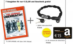 7 Ausgaben “Der Spiegel” für effektiv nur 6€ mit 15€ Amazon Gutschein!