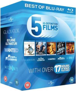Blu-Ray Starter Pack mit 5 Filmen für 12,49 € (61,90 € Idealo) @Zavvi