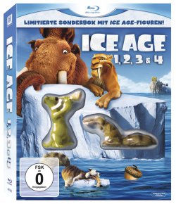 Ice Age 1, 2, 3 & 4 (Limitierte Sonderbox mit Ice Age Figuren!) Blu-ray für 10,97 € (29,89 € Idealo) @Amazon