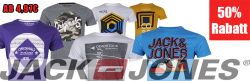 Jack & Jones T-Shirts 50% reduziert schon ab 4,97 € + 5,00 € Gutschein @Zengoes