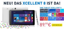 One Tablet Xcellent 8 für 89,99€ oder One Tablet Xcellent 10 für 169,99€ @One.de