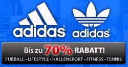 Plutosport bis zu 70% Rabatt auf die Marke Adidas + 5,00 € Newsletter -Gutschein