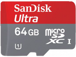 SanDisk Ultra microSDXC 64GB 48MB/s, UHS-I/Class 10 (SDSDQUIN-064G-G4) inkl. Versand für 23,99€ @ Mediamarkt.de
