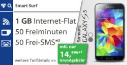 TOP DEAL: Samsung Galaxy S5 mit o2 für 39 EUR und montl. 14,95EUR AGB frei @logitel.de