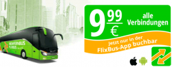 Alle Fahrten für 9,99 € (z.B. Frankfurt – Paris 9,99 € statt 25 €) @FlixBus (nur 100.000 Sondertickets)