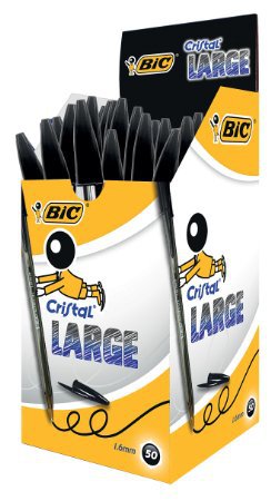 BIC Kugelschreiber Cristal Large 50er Pack für nur 0,68 € + 1,99 € VSK [ Idealo 15,10 € ] @ Amazon
