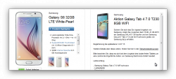 D1: Allnet-Flat + 500MB Flat mit Samsung Galaxy S6 (32GB) + Galaxy 4.7.0 für 29,95€ mtl. @Logitel