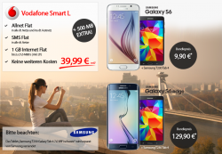 [D2] Vodafone Smart L 1.000 für Alle ab 10,85€/mtl. inkl. S6/S6 Edge + Galaxy Tab 4 @talkthisway.de