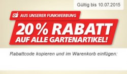 20% auf alle Gartenartikel @real.de & offline, z.B. M.F.G. Stehbiertisch für nur 95,20€ statt 119€