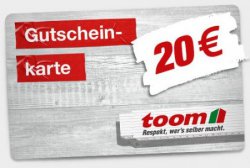 ab morgen: 20€ Gutschein (20%) MBW: 100€ @toom Baumarkt