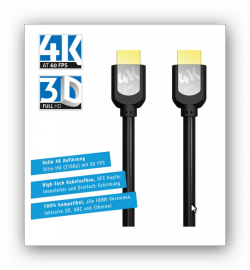4k Premium HDMI Kabel von Sentivus ( 2 Meter )  für 1,00 € statt 5,99 € + 1,99 € Versandkosten @ Kabellager24