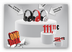 Beats by Dr. Dre Studio Farbe: schwarz, rot oder weiss für je 111,11€ VSK-frei [idealo 190,48€] @one