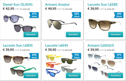 Designer-Sonnenbrillen Flash Sale @iBOOD z.B. Emporio Armani Aviator für 49,95 € + VSK (89,00 € Idealo)