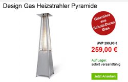 Heuer: Kynast Design Heizstrahler Pyramide für 259€, Glas, 10,5kW