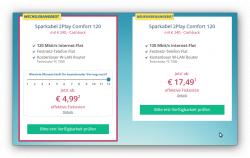 Sparkabel 2Play Comfort 120 mit 240,00 € Cashback effektiv für 4,99 € mtl. @ Sparkabel