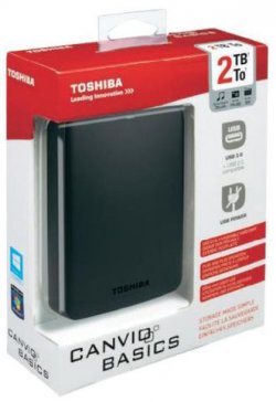 Toshiba Canvio Basics 2TB extern, USB 3.0, 2.5  mit Gutscheincode @Conrad für 69,99 (idealo: 78,72€)