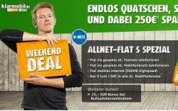 Weekend-Deal bei modeo: Klarmobil Allnet Flat S Spezial für nur 9,85€ im Monat + 25€ bei Rufnummernmitnahme