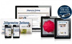 14 Tage Rhein Main als Print & Web Plus gratis lesen + 4GB USB-Stick geschenkt – keine Kündigung nötig @Allgemeine-Zeitung