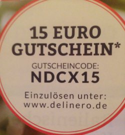 15€ Gutschein für delinero.de ohne Mindestbestellwert