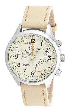 Amazon: Timex Herren-Armbanduhr XL Fly-back Chronograph Quarz Leder T2P382 für nur 63,98 Euro statt 99,99 Euro bei Idealo