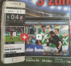 Fanaktion: Samsung G S6 / edge kaufen, gratis Samsung G Tab + 12 Mon Bild Plus