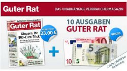 12 Ausgaben „Guter Rat“ statt 23€ für effektiv nur 8€ dank 15€ Barprämie @Burda