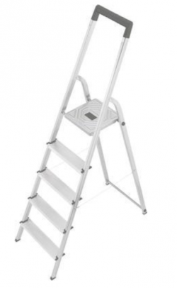 Hailo 8924-321 Aluminium Stufen-Stehleiter max. Arbeitshöhe 2.6 m für 22,99 [idealo:27,99€]