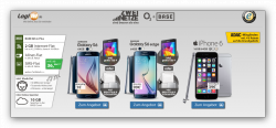 Logitel Deal Aktion: Base All-In oder All-in Plus ab 32,- € mtl.+ Z.b Samsung Galaxy S6 oder iPhone 6 + Gratis Tablet