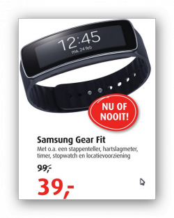 [Lokal in Niederlande] Samsung Galaxy Gear Fit für 39,- € [ Idealo 97,- € ] @belcompany.nl