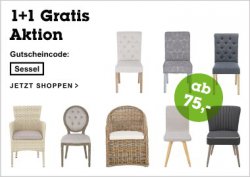 2 für 1 für ausgewählte Stühle bei moemax.de, versandkostenfrei