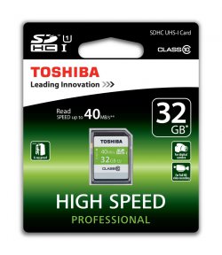 32 GB SDHC Speicherkarte TOSHIBA HS Professional UHS1 für 8€ bei mediamarkt.de statt 12,83€