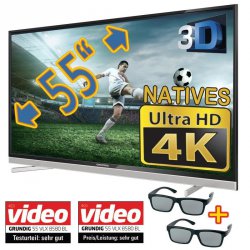 Grundig 55VLX8580 55″ HIGH-END ULTRA-HD LED TV mir 3D für 739,99 € (1.199,99 € Idealo) @eBay