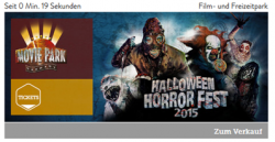 Movie Park: Halloween Horror Fest Ticket inkl. Burger-Menü (Hamburger, kleine Pommes, 0,3l Softdrink) ab 16,50€ @brands4friends