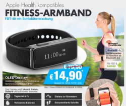 Pearl: Fitnessrmband Android / Apple Health kompertibel nur 14,90€ !