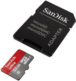 SANDISK Ultra® microSDHC™ 32 GB Speicherkarte Class 10 mit Adapter für 9€ @Mediamarkt (idealo: 13,80 €)