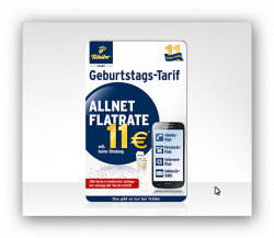 Tchibo Geburtstags-Tarif mit Allnet-Flat für monatlich 11,00 € – ohne Bindung
