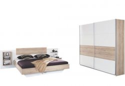XXXLShop.de: Komplettes Schlafzimmer mit Schwebetüren-Schrank, Bett, Nachttisch und Regale für 399€ statt 1014€