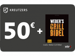 50,00 € KREUTZERS Fleisch- und Genussgutschein +  Weber´s Grill Bibel für 35,00 € (49,99 € Idealo) @Saturn