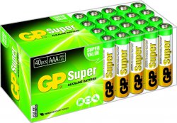 Amazon: GP LR03 Micro AAA Super Alkaline (40-er Pack) für nur 7,99 Euro statt 11,77 Euro bei Idealo