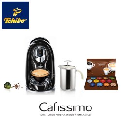 Ebay: Tchibo Cafissimo Compact + Hand-Milchaufschäumer + 12 Kapseln für nur 29,99 Euro statt 96,95 Euro bei Idealo