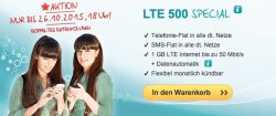 helloMobil LTE 500 Special Allnet-Flat, 1GB LTE,für 12,99€ mtl.( monatlich kündbar)