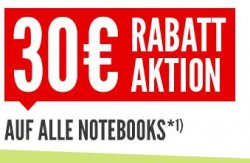 30€ Rabatt auf alle Notebooks im nullprozentshop.de (0% Finanzierung)