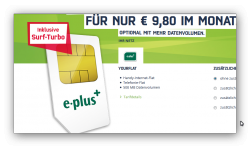 E-Plus Netz: Allnetflat in alle dt. Netze (Handy- und Festnetz) mit 500MB Datenflat für 9,80€ mtl. @mobilcom-debitel