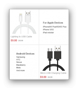 Kostenlose USB Ladelkabel für Apple & Android Produkte statt $ 4.50 @ Zapals