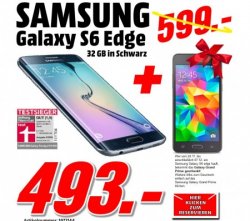 [MediaMarkt Porta Westfalica] Samsung S6 Edge 32GB + Galaxy Grand Prime Smartphone für 493€ [Idealo 700€]