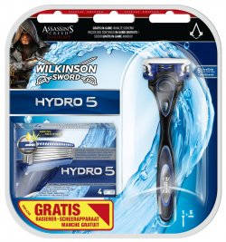 Amazon: Wilkinson Sword Hydro 5 Vorteilspack mit 5 Klingen plus Rasierer durch Gutschein für nur 7 Euro statt 16,80 Euro bei Idealo