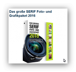 Das große SERIF Foto- und Grafikpaket 2016 kostenlos ( nur Versandkosten ) bei Pearl