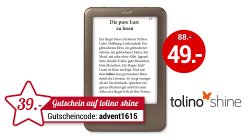 Nur heute: tolino shine eBook-Reader für nur 49.- € [ Idealo 87,90 € ] @ Weltbild