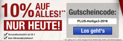 10% Rabatt auf (fast) alles mit Gutscheincode ohne Mindestbestellwert @Plus.de